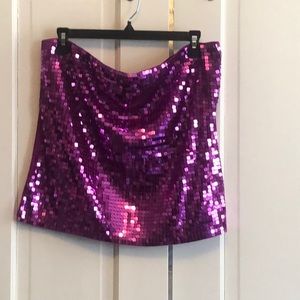 Sequined tube top